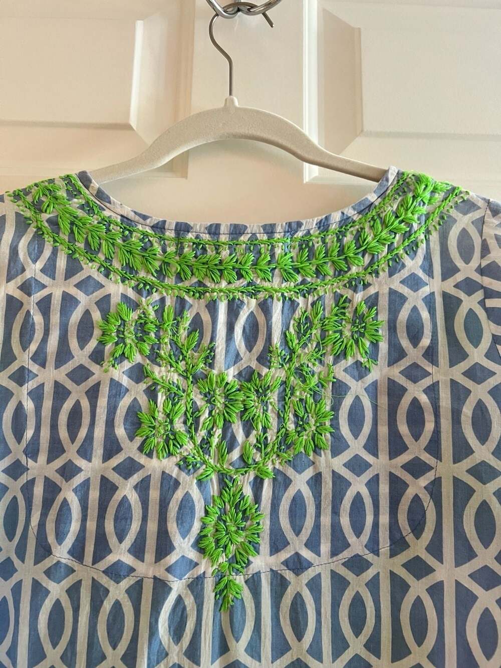 Gretchen Scott Size S Coastal Geometric Embroidered Tunic - Picture 4 of 9